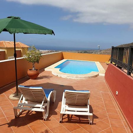 Villa Roque Del Conde With Private Pool, Terrace With Fantastic Sea Views, Wifi, Garden, Garage Adeje 外观 照片