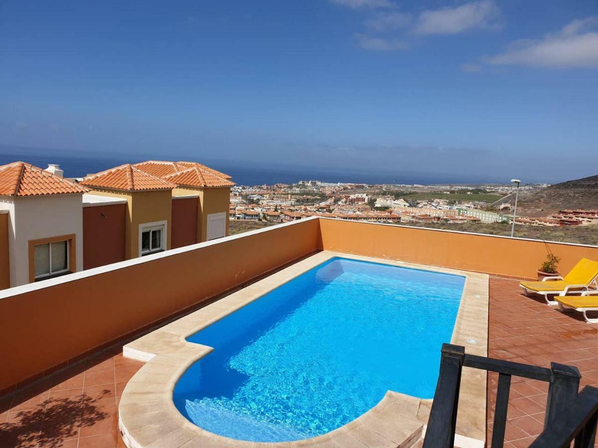 Villa Roque Del Conde With Private Pool, Terrace With Fantastic Sea Views, Wifi, Garden, Garage Adeje 外观 照片