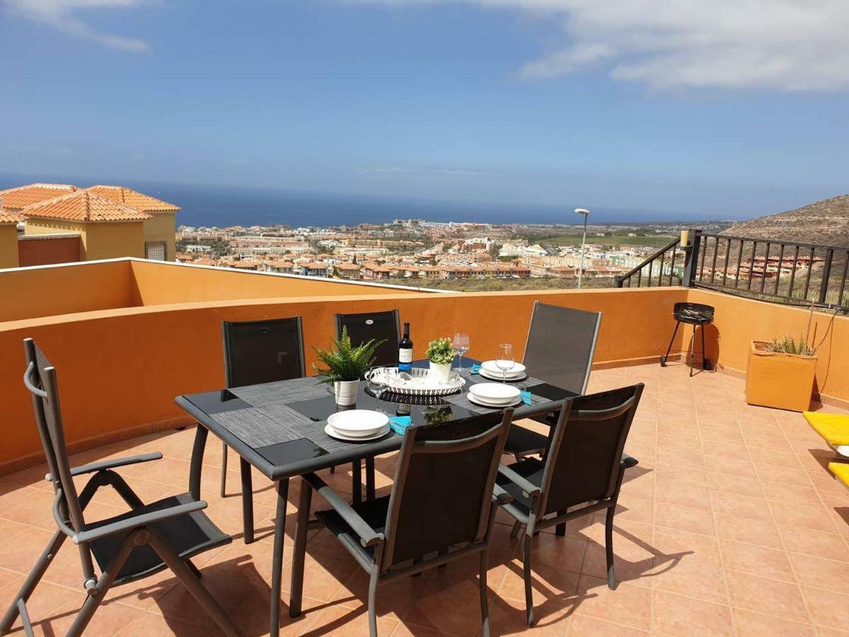 Villa Roque Del Conde With Private Pool, Terrace With Fantastic Sea Views, Wifi, Garden, Garage Adeje 外观 照片