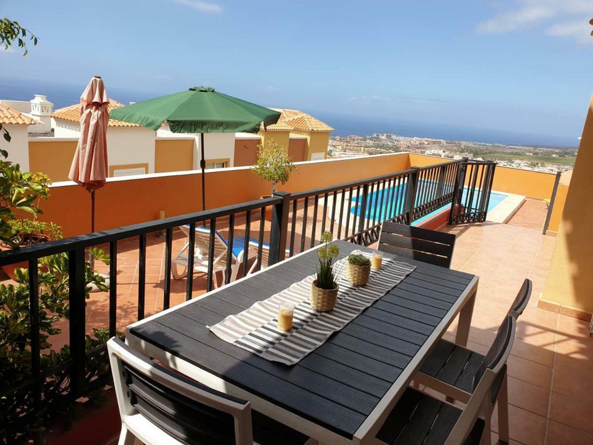 Villa Roque Del Conde With Private Pool, Terrace With Fantastic Sea Views, Wifi, Garden, Garage Adeje 外观 照片